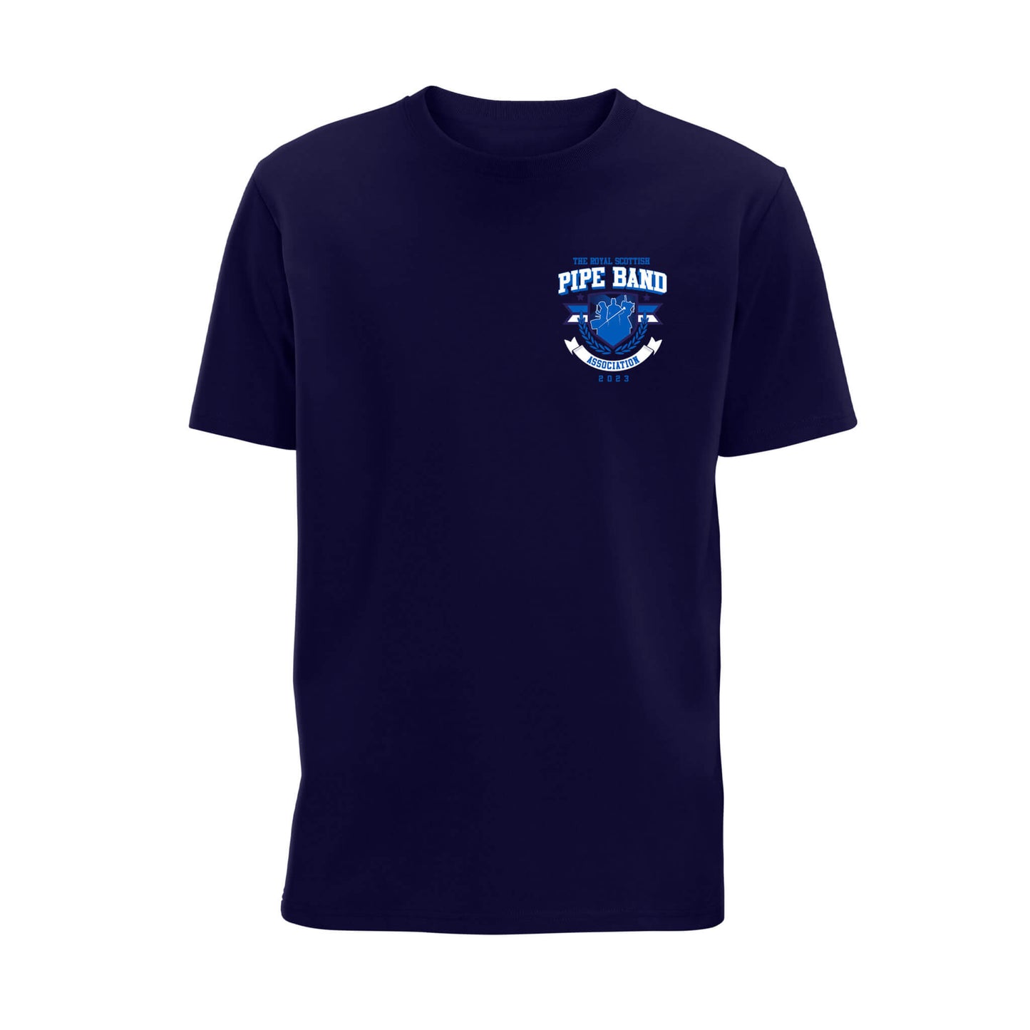 2023 RSPBA World Pipe Band Championships Bands T-Shirt | Navy | Back