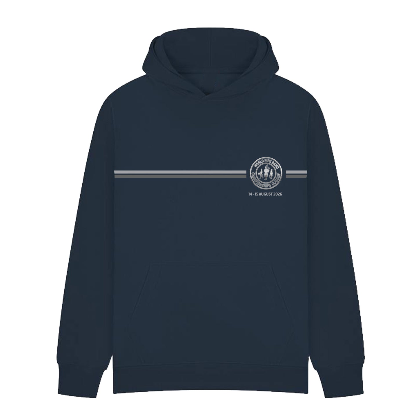 Logo Stripe Hoodie - Navy