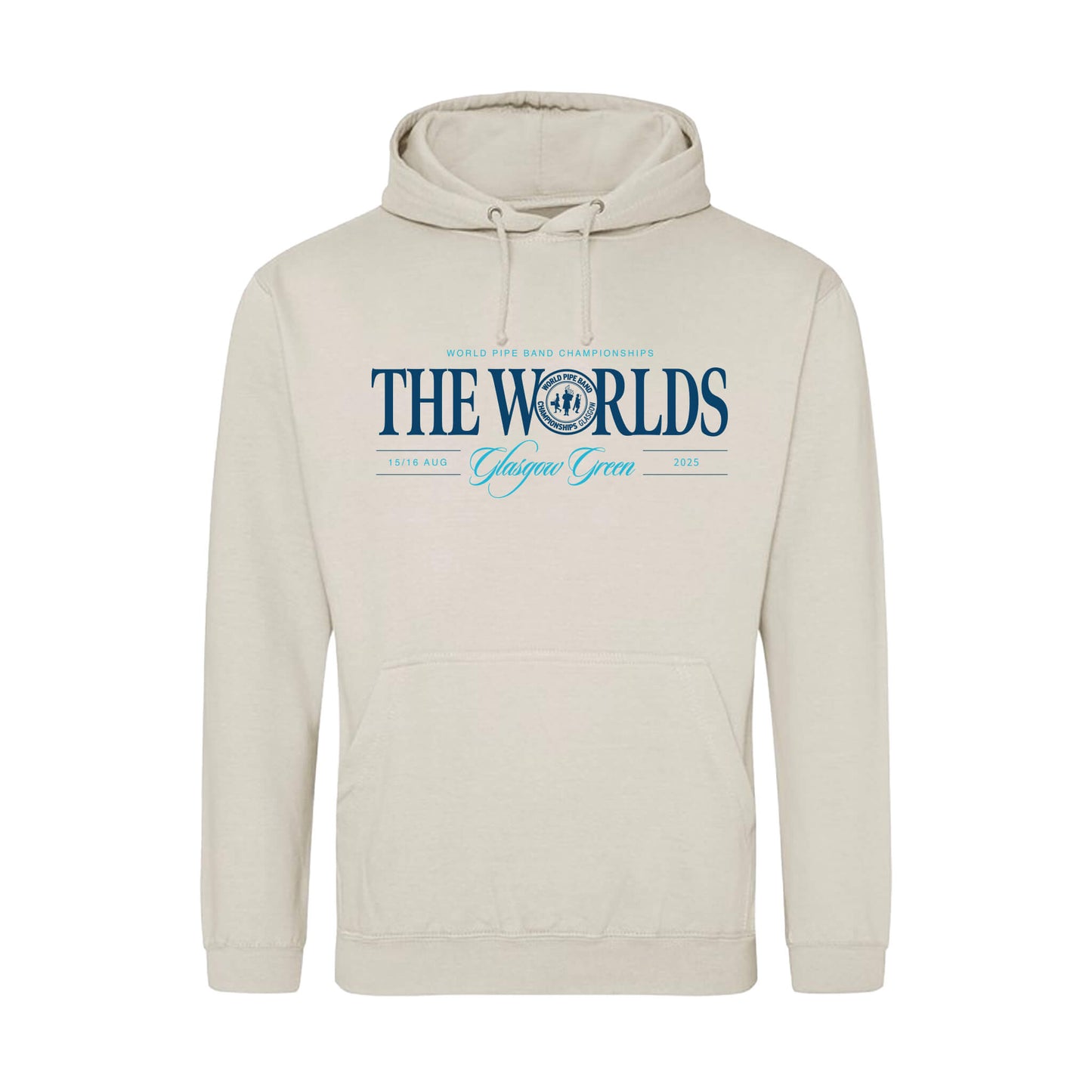 The Worlds Hoodie - Natural Stone - Front View - World Pipe Band Championships