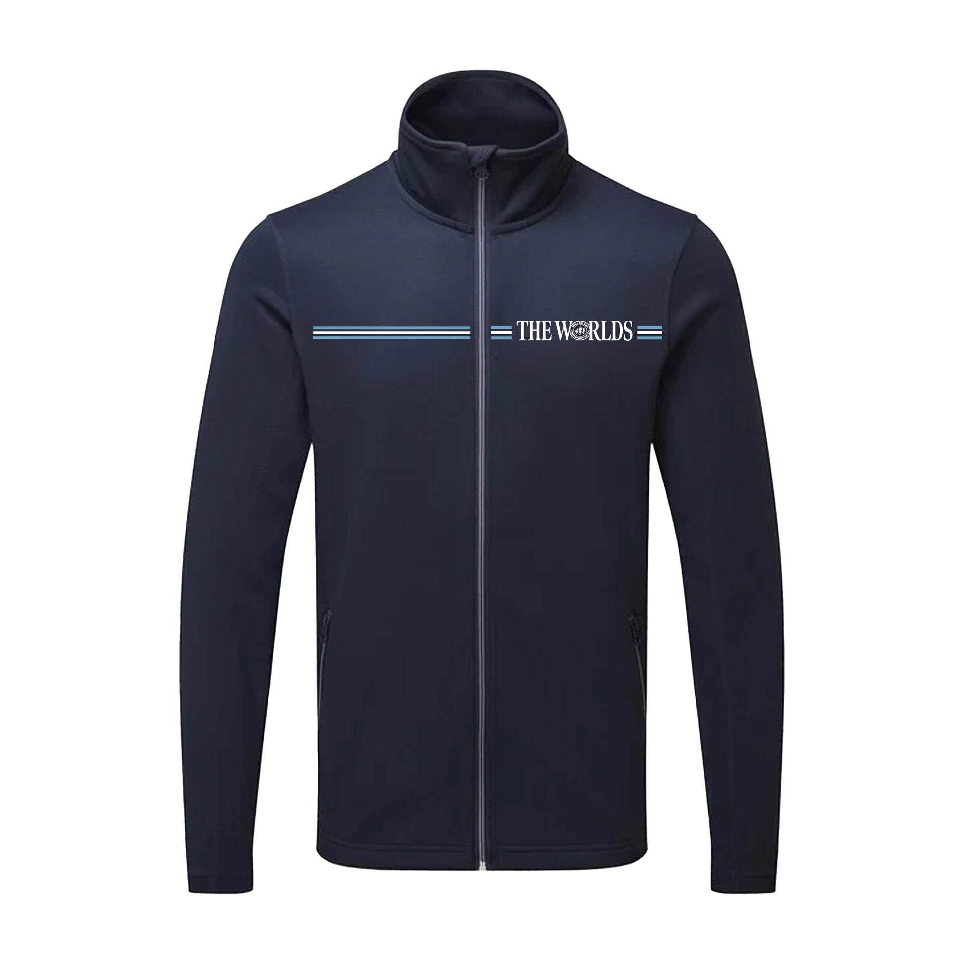 The Worlds Zip Sweatshirt - Navy - Front View- World Pipe Band Championships