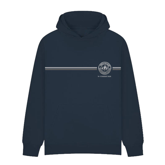 Logo Stripe Hoodie - Navy