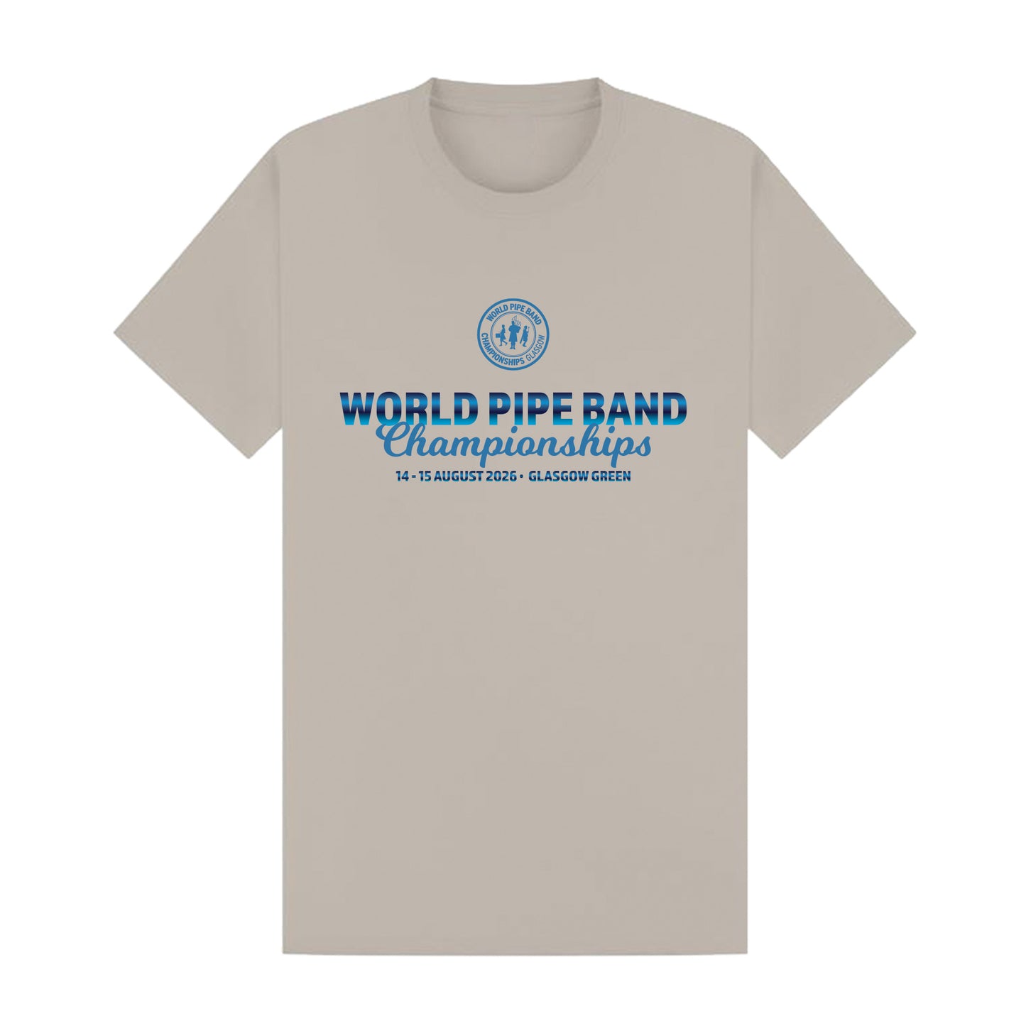Metallic Logo Organic Cotton T-Shirt - Stone