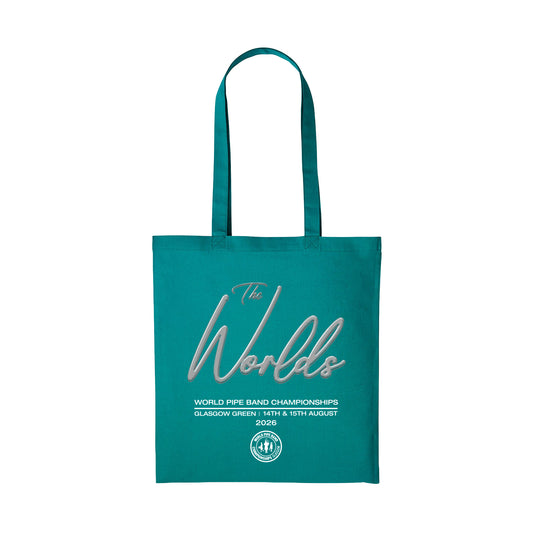 The Worlds Tote Bag - Teal