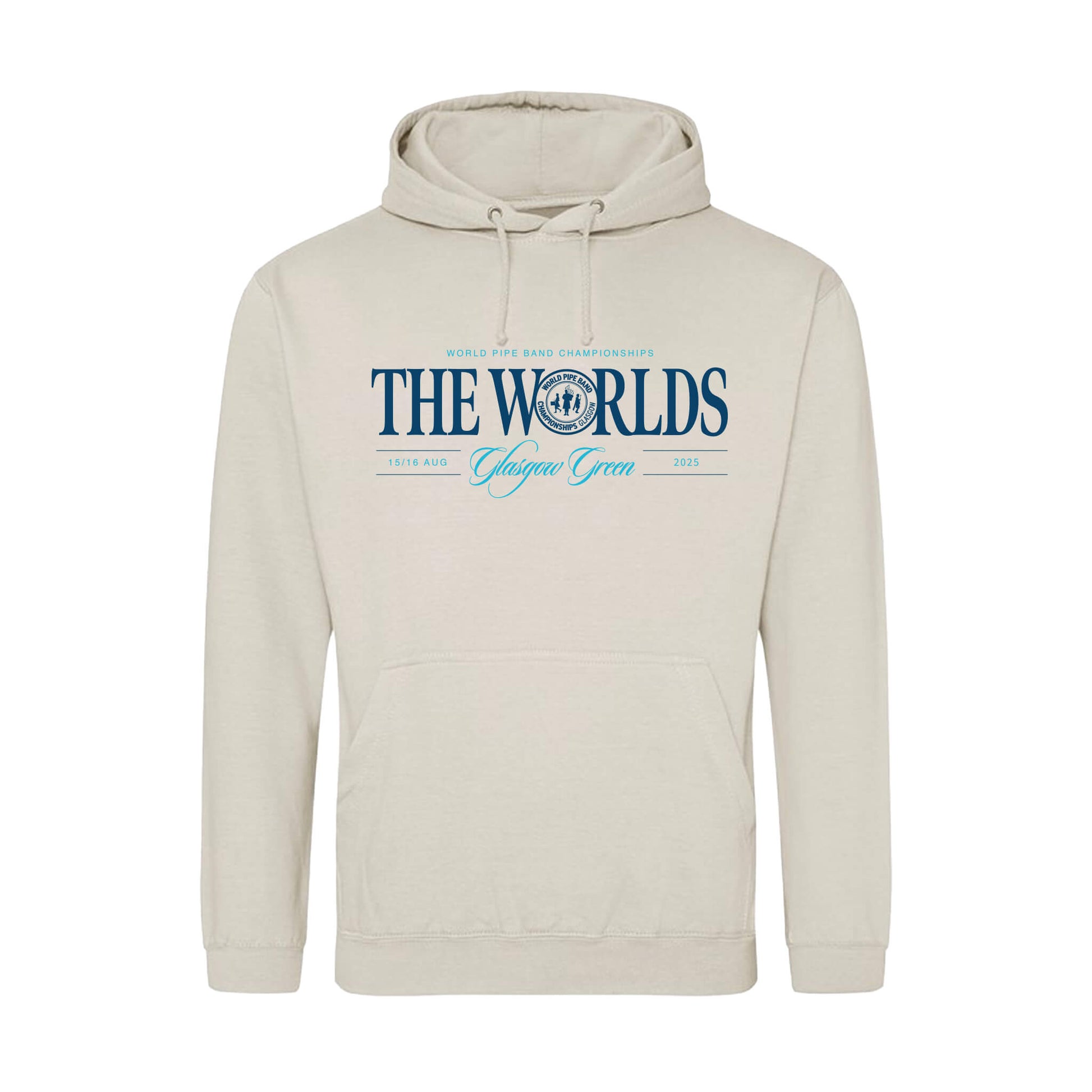 The Worlds Hoodie - Natural Stone - Front View - World Pipe Band Championships
